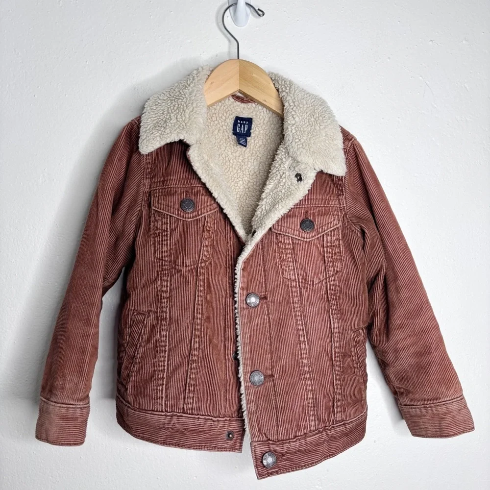Gap Kids Sherpa Lined Corduroy Jacket Size 4T